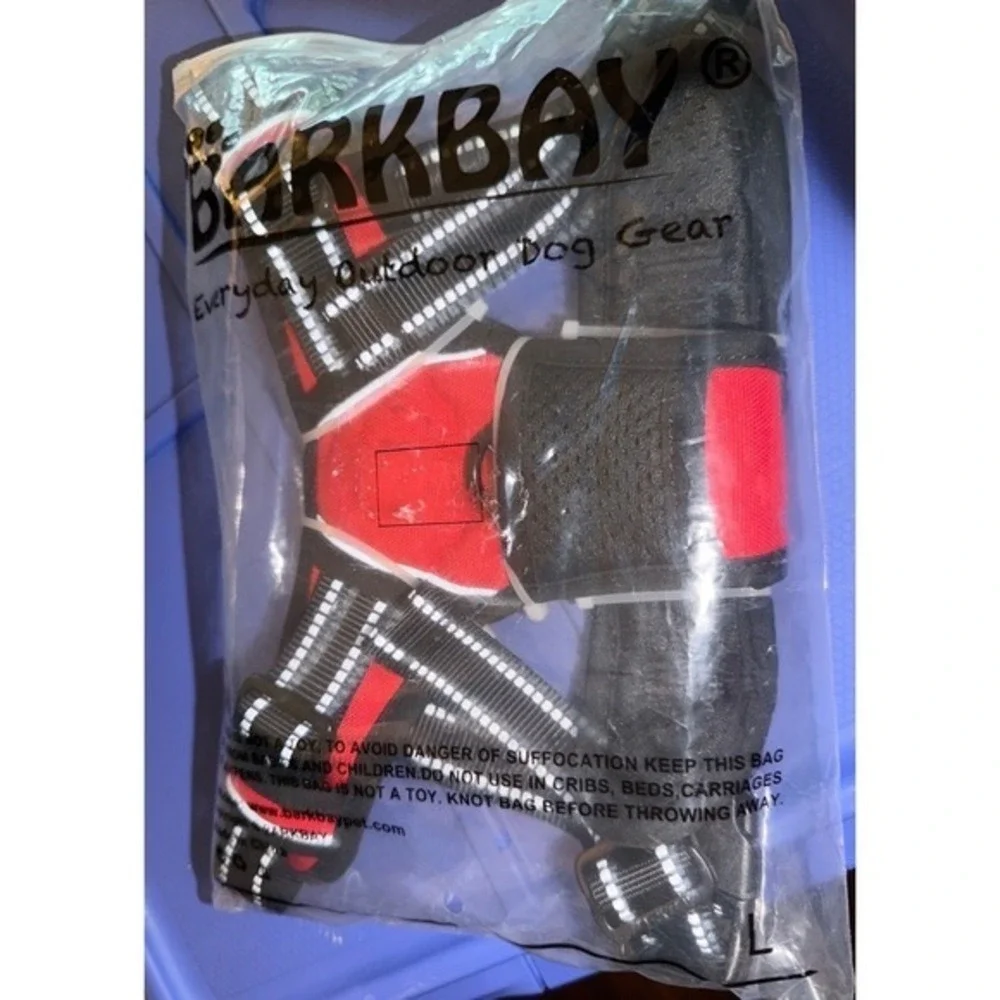 Barkbay Dog Harness‎ Pet small Red No-Pull Reflective Mesh Train Vest New